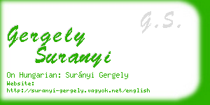 gergely suranyi business card